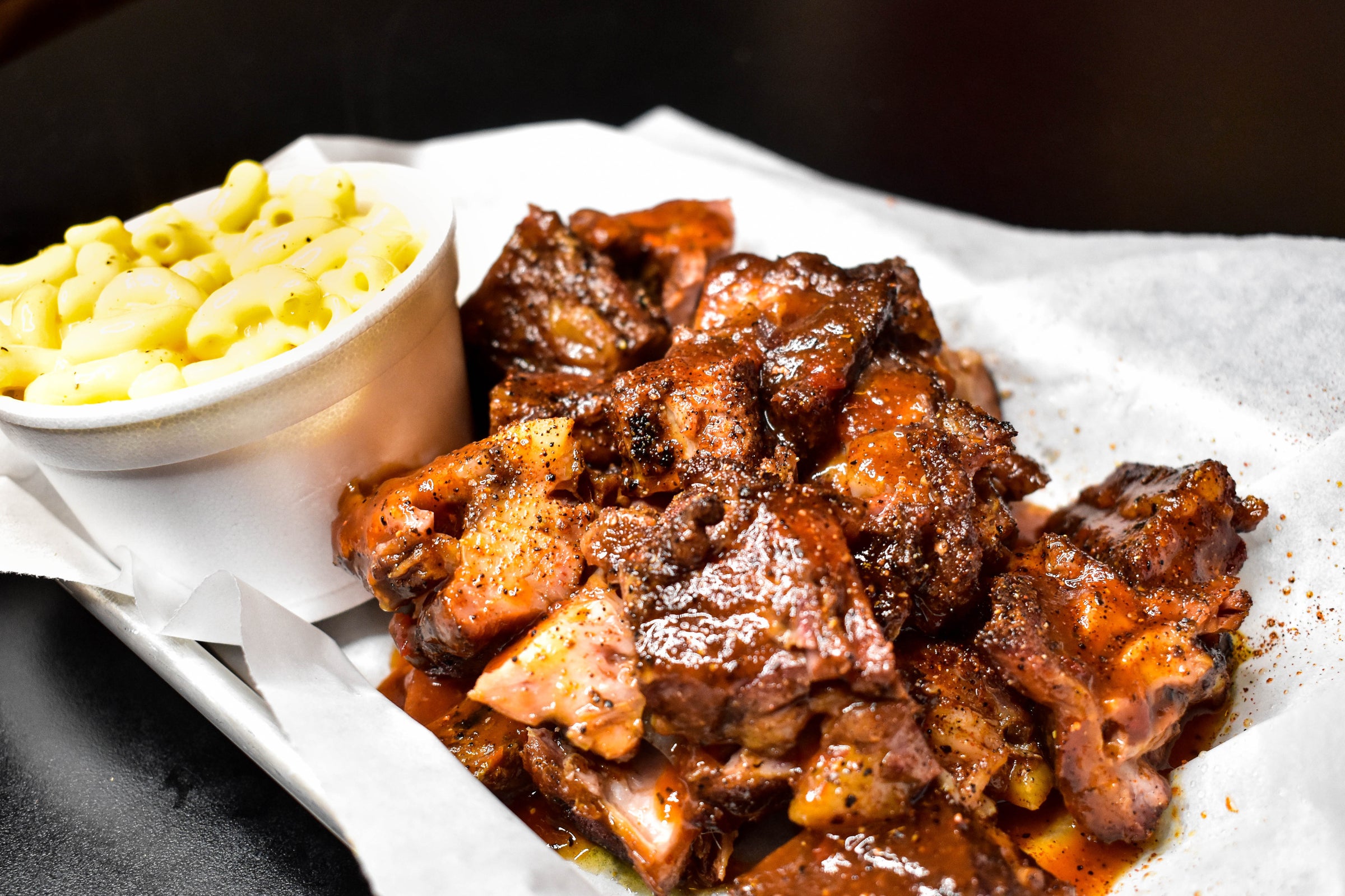 bbq sauce smoked pork rib tips